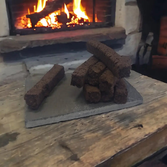 Turf on slate and fire